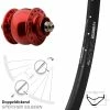 Ryde Edge M30 OS Vorderrad Dynamo SON 28 Disc Centerlock Rot Eloxiert