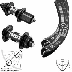 Dt-swiss 27,5 Zoll Laufradsatz E 512 DT Swiss 350 11-fach Centerlock Schnellspanner 100/135 Mm