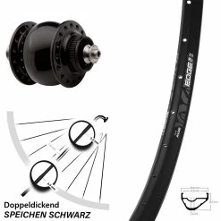 Vorderes Laufrad 29 Zoll Ryde Edge M22 OS Nabendynamo SON 28 Centerlock