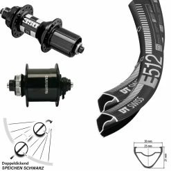 Dt-swiss Laufradsatz E 512 DT Swiss 350 Dynamo Shimano UR700-3D Schnellspanner 29 Zoll