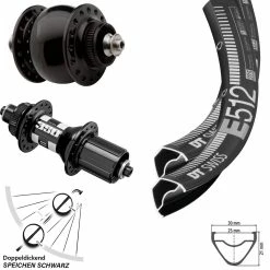Dt-swiss Laufradsatz E 512 DT Swiss 350 11-fach Dynamo SON 28 Centerlock Schnellspanner 29 Zoll