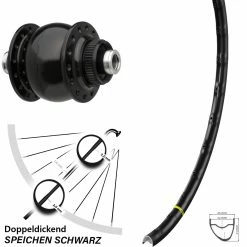 Mavic A 1022 Dynamo Vorderrad SON 28 Disc Centerlock Steckachse 12/100 Mm