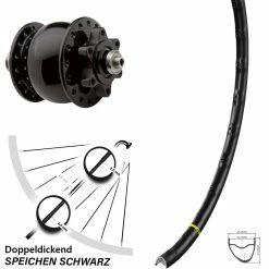 Dynamo Vorderrad SON 28 Disc 6-Loch 5/100 Mm Mavic A 1022