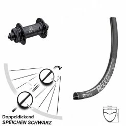 Dt-swiss 27,5 Zoll Vorderrad KX-G Schnellspanner DT Swiss R 500 Centerlock