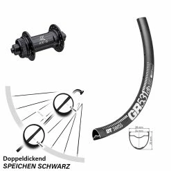 Dt-swiss 27,5 Zoll Vorderrad DT Swiss GR 531 DB Disc KX-G Schnellspanner Nabe 5/100 Mm