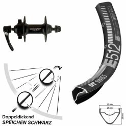 Dt-swiss DT Swiss E 512 Vorderrad 27,5 Zoll Shimano Deore XT HB-M756