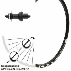 Mach1 Mach 1 Magma Hinterrad 26 Zoll Mit Shimano FH-MT401 Micro Spline 5/135 Mm