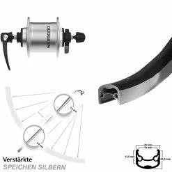 Vorderes Rad Mit Nabendynamo Shimano DH-T4000 Ryde Andra 30 26 Zoll