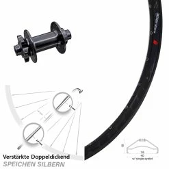 27,5+ Zoll Vorderrad Aivee MP2 6-Loch Boost Rodi Ready 35 Steckachse 15x110 Mm