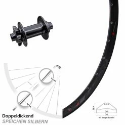 Vorderrad 27,5 Zoll Rodi Ready 30 Aivee MP2 Boost 6-Loch 15x110 Mm Steckachse
