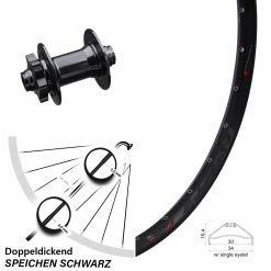 27,5 Zoll Vorderrad 15x100 Mm Steckachse Rodi Ready 30 Formula Nabe 6-loch