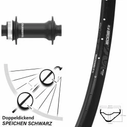 Ryde Edge M30 Vorderrad Boost 15x110 Mm Shimano HB-MT410-B 29 Zoll