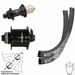 Dt-swiss DT Swiss RR 521 Laufradsatz 28 Zoll Steckachse KX-G 11-fach Dynamo Shimano DH-UR705-3D