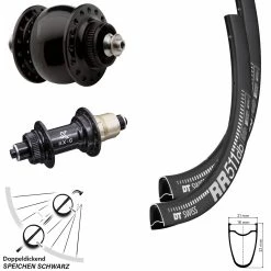 Dt-swiss Laufradsatz 28 Zoll DT Swiss RR 511 Road Disc Schnellspanner KX-G Sram XD-R SON Dynamo
