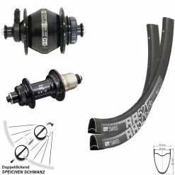 Dt-swiss 28 Zoll Laufradsatz DT Swiss RR 521 Disc Dynamo Shutter PL-8 KX-G Sram XD-R 12-fach