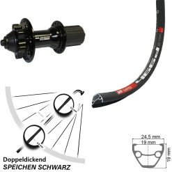 Dt-swiss 27,5 Zoll Hinterrad Schwarz DT Swiss 466 Disc Mit XLC Evo Nabe 8-11-fach