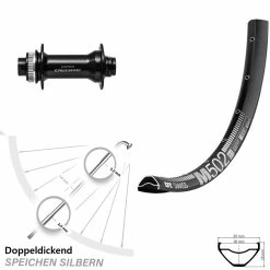 Dt-swiss Shimano Deore HB-M6010 DT Swiss M 502 Vorderrad 29 Zoll Boost 15x110 Mm Steckachse