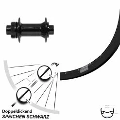 Ryde Rival 23 Formula Nabe Centerlock Steckachse Vorderrad 27,5 Zoll