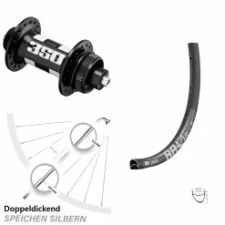 Dt-swiss 28 Zoll Vorderrad DT Swiss RR 421 DB 350 Nabe Centerlock 5/100 Mm