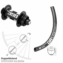 Dt-swiss 28-29 Zoll Vorderrad 350 DT Swiss GR 531 DB Centerlock Gravel 5/100 Mm
