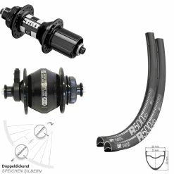 Dt-swiss Laufradsatz 28 Zoll DT Swiss R 500 Nabe 350 Centerlock 11-fach Dynamo Shutter PL-8