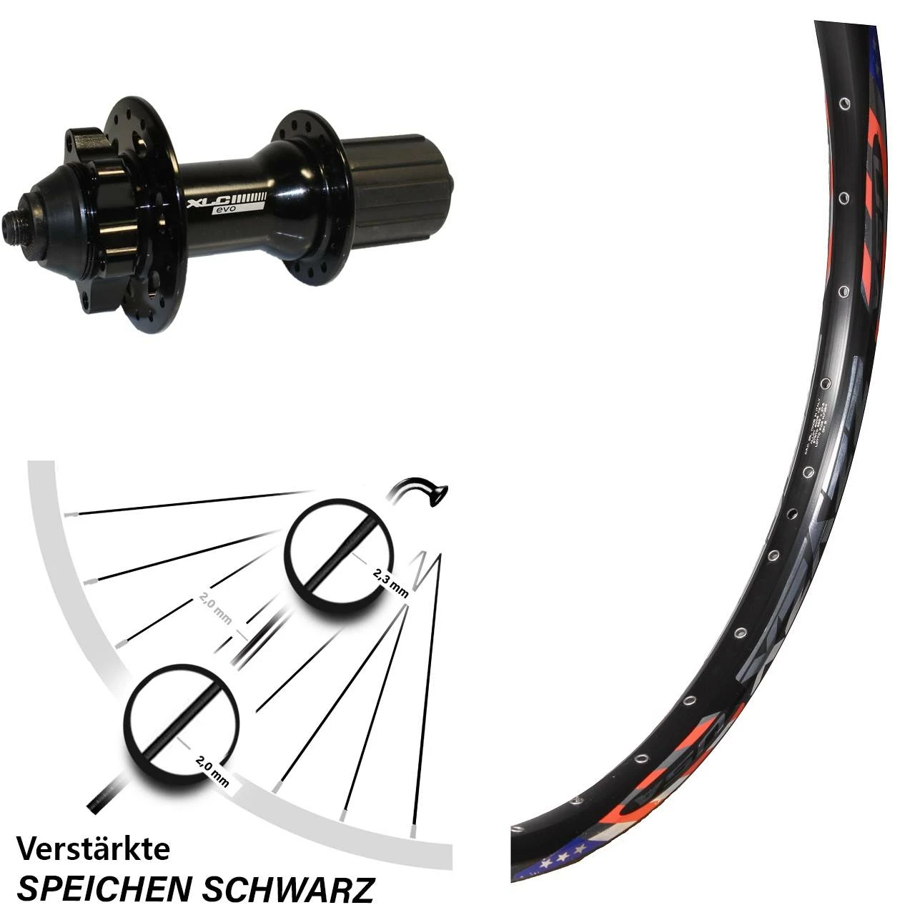 Hinterrad DRC ZZYZX 26 Zoll XLC Evo Disc 11-fach 5/135 Mm