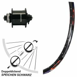 Vorderes Rad Mit Nabendynamo Shimano DH-UR700 DRC ZZYZX Disc 26 Zoll Centerlock