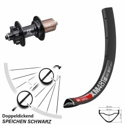 Dt-swiss 27,5 Zoll Hinterrad KX-M Nabe 6-Loch DT Swiss XM 481 Schnellspanner 5/135 Mm