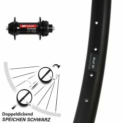 Vorderrad 27,5 Zoll Ryde Rival 30 Disc Mit DT Swiss 370 Centerlock Nabe