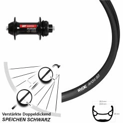 DT Swiss 370 Centerlock Ryde Andra 321 Vorderrad 27,5 Zoll Für Schnellspanner