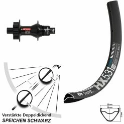 Dt-swiss 370 DT Swiss HX 531 Laufrad 27,5 Zoll 12/142 Mm