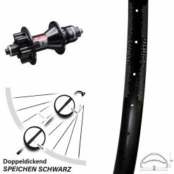 Hinterrad 29+ Zoll Exal BE34 DT Swiss 370 Disc Schnellspanner