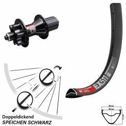 Dt-swiss Hinterrad 27,5 Zoll EX 511 Disc DT Swiss 370 6-Loch Shimano 11-fach 5/135