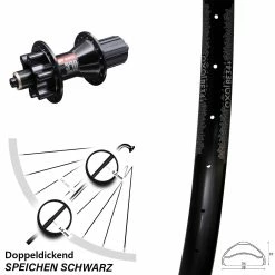 Hinterrad 29+ Zoll Exal BE34 DT Swiss 370 Disc 5/135 Mm Schnellspanner