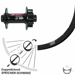 DT Swiss 370 15x100 Mm Ryde Rival 23 Vorderrad 27,5 Zoll Für 6-Loch
