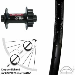 Exal BE34-622 ETRTO Vorderrad 29+ Zoll Mit DT Swiss 370 Nabe 15x100 Mm Steckachse