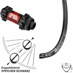 Dt-swiss 28 Zoll Vorderrad DT Swiss 240 Straightpull R 460 DB Centerlock 12x100 Mm