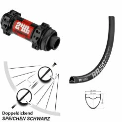 Dt-swiss Vorderrad 28 Zoll RR 481 DT Swiss 240 Straightpull Centerlock Nabe 12/100 Mm
