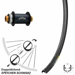 Shimano XTR HB-M988 Mavic XM 824 Laufrad 27,5 Zoll Für Steckachse 15x100 Mm