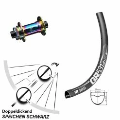 Dt-swiss DT Swiss GR 531 DB Disc Gravel Vorderrad 27,5 Zoll KX-G Nabe Oilslick 12x100 Mm Steckachse