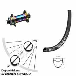 Dt-swiss DT Swiss RR 481 DB Disc Vorderrad 28 Zoll Mit KX-G Nabe Oilslick 12x100 Mm Steckachse