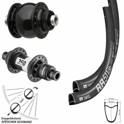 Dt-swiss Laufradsatz Road RR 511 DT Swiss 350 Sram XDR Dynamo SON 28 Steckachse 12 Mm Centerlock