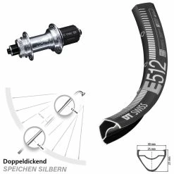 Dt-swiss DT Swiss E 512 Disc-Hinterrad 29 Zoll Mit KX-G/S 5x135 Mm Centerlock Nabe
