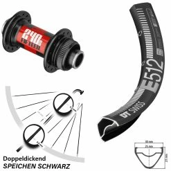 Dt-swiss 27,5 Zoll Vorderrad DT Swiss E 512-240S Centerlock