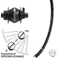 Shutter PL-7 Mavic A 1022 Vorderrad 28 Zoll Centerlock 12x100