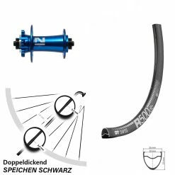 Dt-swiss DT Swiss R 500 Scheibenbrems-Vorderrad 27,5 Zoll Novatec D791SB Blau