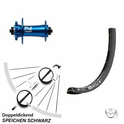 Dt-swiss 27,5 Zoll Vorderrad DT Swiss M 462 Novatec D791SB Blau