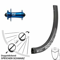 Dt-swiss 28 Zoll Laufrad DT Swiss RR 521 Novatec D791SB Blau 6-Loch
