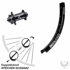 26 Zoll Vorderrad Exal BE 25 Mit KX-M Nabe Schnellspanner