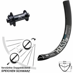 Dt-swiss DT Swiss HX 531 Disc Vorderrad 27,5 Zoll KX-Boost 15x110 Mm 6-loch
